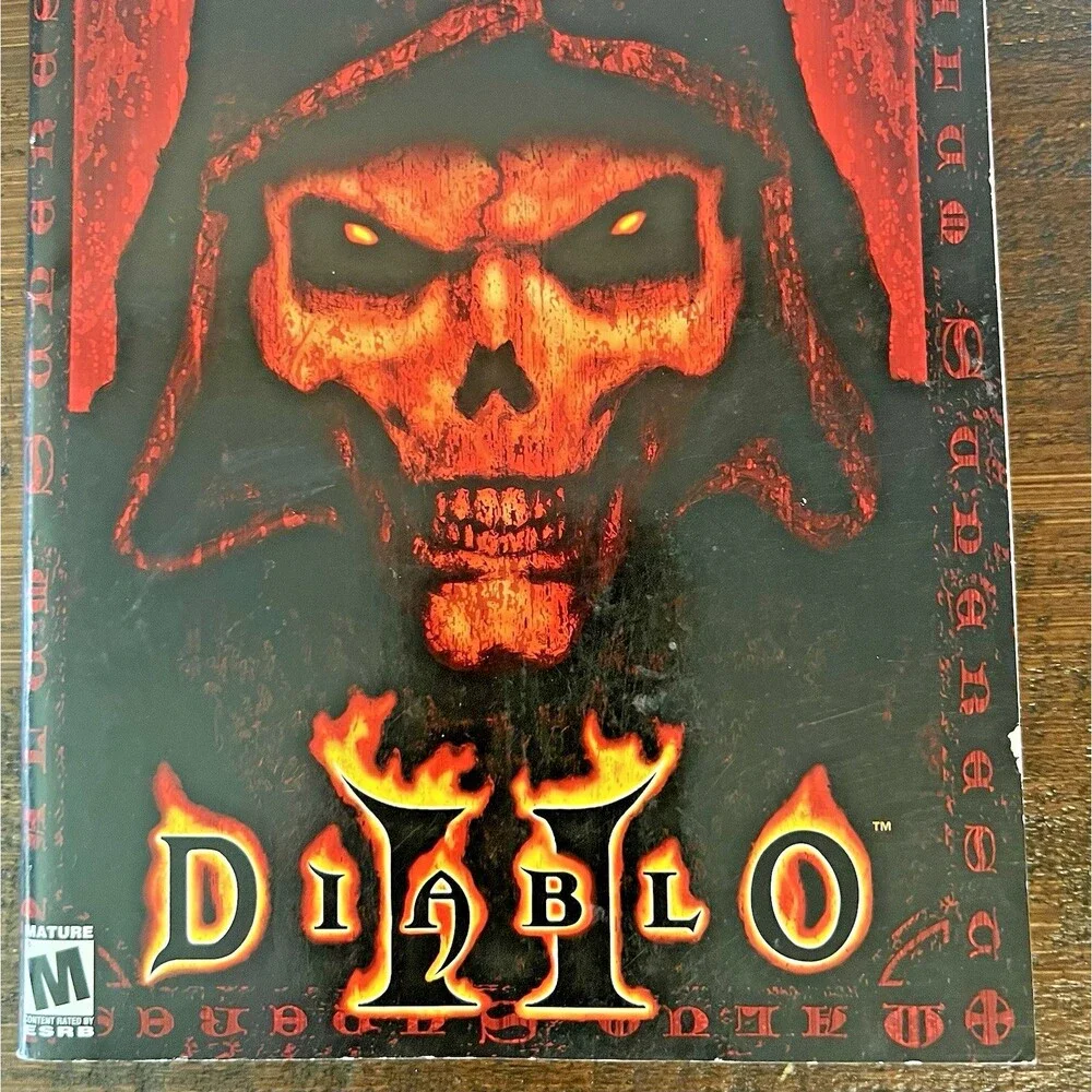 Vintage Diablo 2 PC Big Box Game Manual Book Only Blizzard Entertainment 2000
